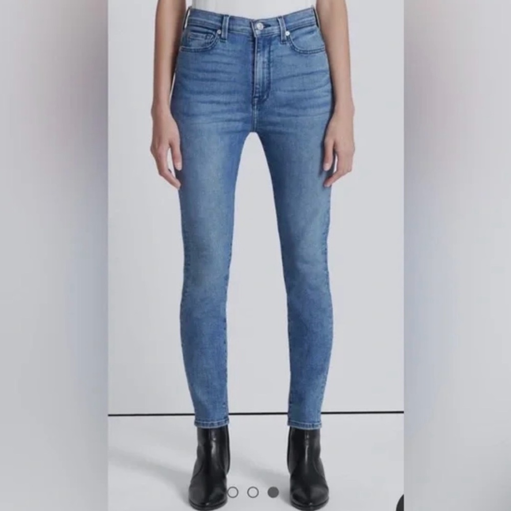 7 For All Mankind Luxe Vintage high waist skinny ankle jeans sz 28